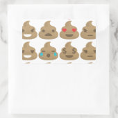 Sticker Rectangulaire poop emojis (Sac)