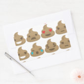 Sticker Rectangulaire poop emojis (Enveloppe)