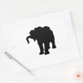 Sticker Rectangulaire Pop Art Baby Elephant Silhouette (Enveloppe)