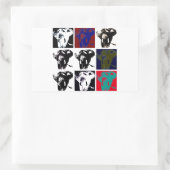 Sticker Rectangulaire Pop Art Elephants (Sac)