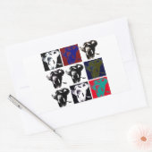 Sticker Rectangulaire Pop Art Elephants (Enveloppe)