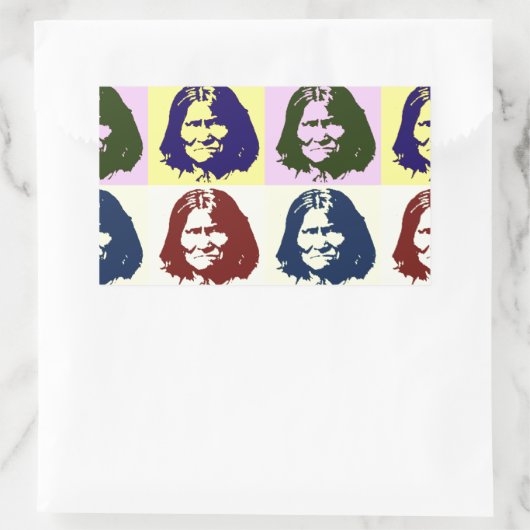 Sticker Rectangulaire Pop Art Geronimo (Sac)