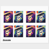 Sticker Rectangulaire Pop Art Gorillas (Feuille)