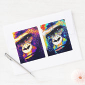 Sticker Rectangulaire Pop Art Gorillas (Enveloppe)