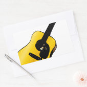 Sticker Rectangulaire Pop Art Guitare (Enveloppe)