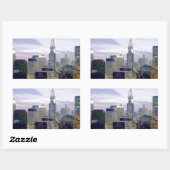 Sticker Rectangulaire Pop Art Oil Paint Effet New York (Feuille)