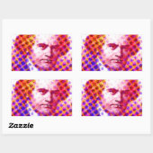 Sticker Rectangulaire Pop Beethoven (Feuille)