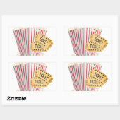Sticker Rectangulaire Pop-corn movie (Feuille)