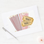 Sticker Rectangulaire Pop-corn movie (Enveloppe)