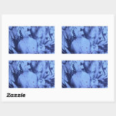 Sticker Rectangulaire Pop Musicians Blue Purple Art Imprimer (Feuille)
