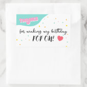 Sticker Rectangulaire Pop On Over Anniversaire (Sac)