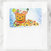 Sticker Rectangulaire PopArt Halloween Traitements (Sac)