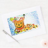 Sticker Rectangulaire PopArt Halloween Traitements (Enveloppe)