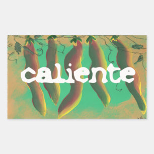 Sticker Rectangulaire Popers de Caliente Chaud Jalapeno