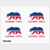 Sticker Rectangulaire Population de Californie (Feuille)
