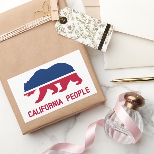 Sticker Rectangulaire Population de Californie (Cadeaux)