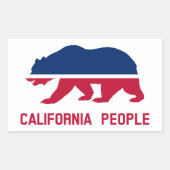 Sticker Rectangulaire Population de Californie (Devant)