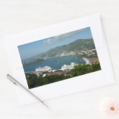 Sticker Rectangulaire Port à St. Thomas Îles Vierges américaines (Enveloppe)