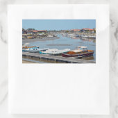 Sticker Rectangulaire Port de La Teste de Buch en France Carte postale (Sac)