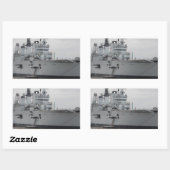 Sticker Rectangulaire Porte-avions britannique (Feuille)