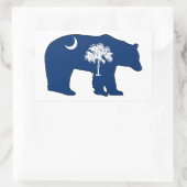 Sticker Rectangulaire Porte-drapeau de Caroline du Sud (Sac)
