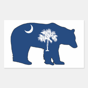 Sticker Rectangulaire Porte-drapeau de Caroline du Sud