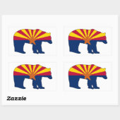 Sticker Rectangulaire Porte-drapeau de l'Arizona (Feuille)