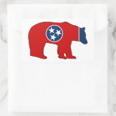 Sticker Rectangulaire Porte-drapeau du Tennessee (Sac)