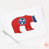 Sticker Rectangulaire Porte-drapeau du Tennessee (Enveloppe)