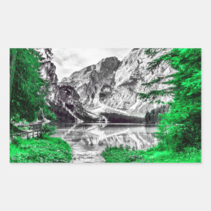 Sticker Rectangulaire Porte du Ciel : Des éclats verts de couleur
