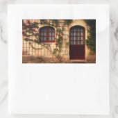 Sticker Rectangulaire Porte du cottage de rose (Sac)