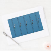 Sticker Rectangulaire Portes de casiers bleus (Enveloppe)