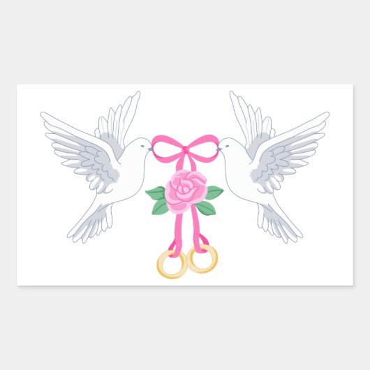 Sticker Rectangulaire Portes et anneaux Mariages (Devant)
