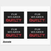 Sticker Rectangulaire Porteur de fourrure coupable (Feuille)