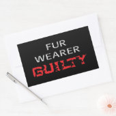 Sticker Rectangulaire Porteur de fourrure coupable (Enveloppe)