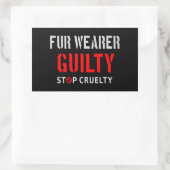 Sticker Rectangulaire Porteur de fourrure coupable (Sac)