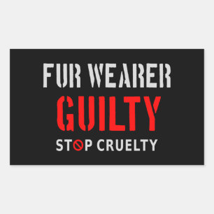 Sticker Rectangulaire Porteur de fourrure coupable