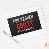 Sticker Rectangulaire Porteur de fourrure coupable (Enveloppe)