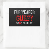 Sticker Rectangulaire Porteur de fourrure coupable (Sac)