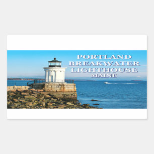 Sticker Rectangulaire Portland Breakwater Lighthouse, Maine