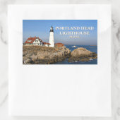 Sticker Rectangulaire Portland Head Lighthouse, Maine (Sac)