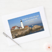 Sticker Rectangulaire Portland Head Lighthouse, Maine (Enveloppe)