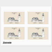 Sticker Rectangulaire Portland Head Lighthouse - Maine - SBD (Feuille)