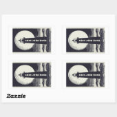 Sticker Rectangulaire Portland Head Maine Lighthouse Moon (Feuille)