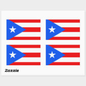 Sticker Rectangulaire Porto Rico (Feuille)