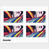 Sticker Rectangulaire Portrait Anime (Feuille)