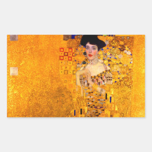 Sticker Rectangulaire Portrait d'Adèle Bloch-Bauer par Gustav Klimt