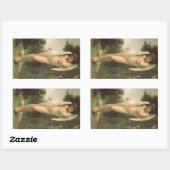 Sticker Rectangulaire Portrait d'ange de Cupid (Cupidon) par Bouguereau (Feuille)