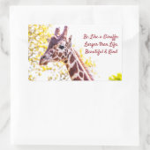 Sticker Rectangulaire Portrait de Giraffe (Sac)