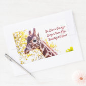 Sticker Rectangulaire Portrait de Giraffe (Enveloppe)
